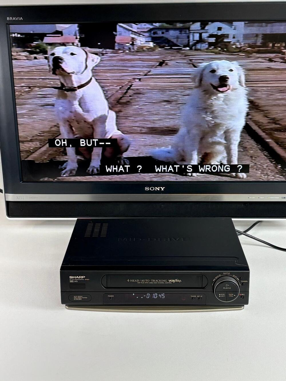 Sharp XA-510 VCR Vhs Video Cassette Recorder Mid-Drive Vcr Plus+ 4Head-No Remote